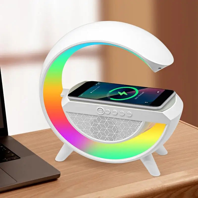 G-Speaker Wireless Charger Bluetooth Speaker RGB LED Atmosphere Table Lamp 