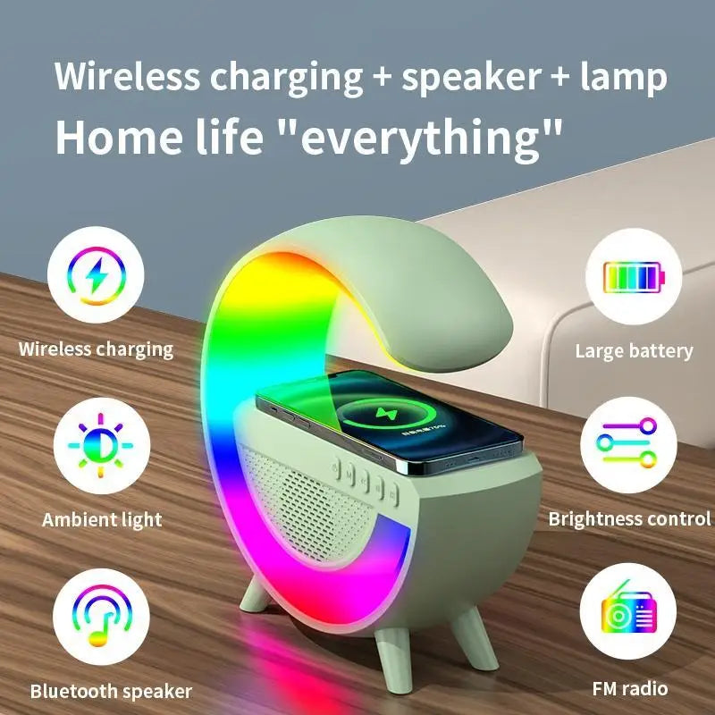 G-Speaker Wireless Charger Bluetooth Speaker RGB LED Atmosphere Table Lamp 