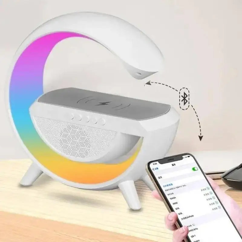 G-Speaker Wireless Charger Bluetooth Speaker RGB LED Atmosphere Table Lamp 