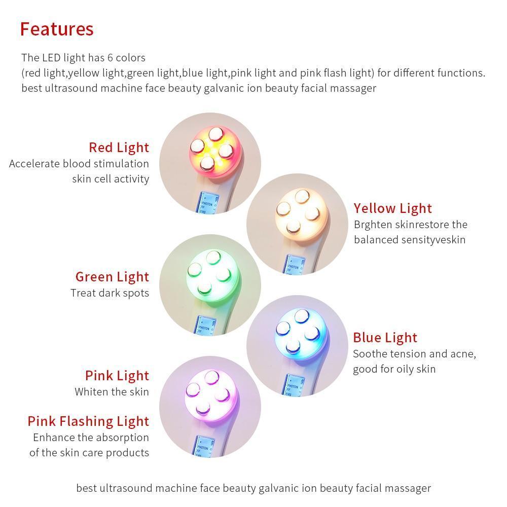 LED フェイシャル光線療法治療装置 - 5 in 1