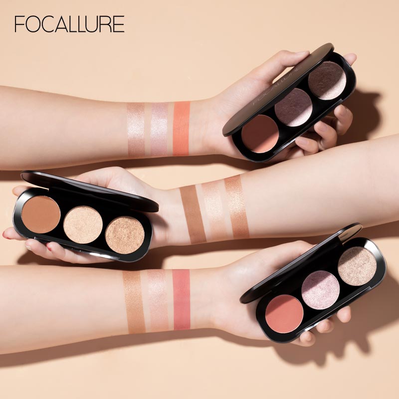 Focallure ハイライター パレット - 3 色