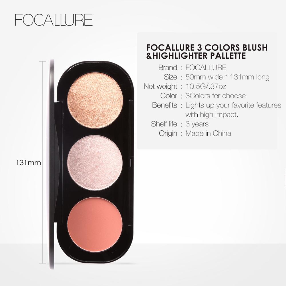 Focallure ハイライター パレット - 3 色