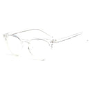 女性用ラウンド クラシック MLS メガネ - 度付きフレーム - 送料無料
