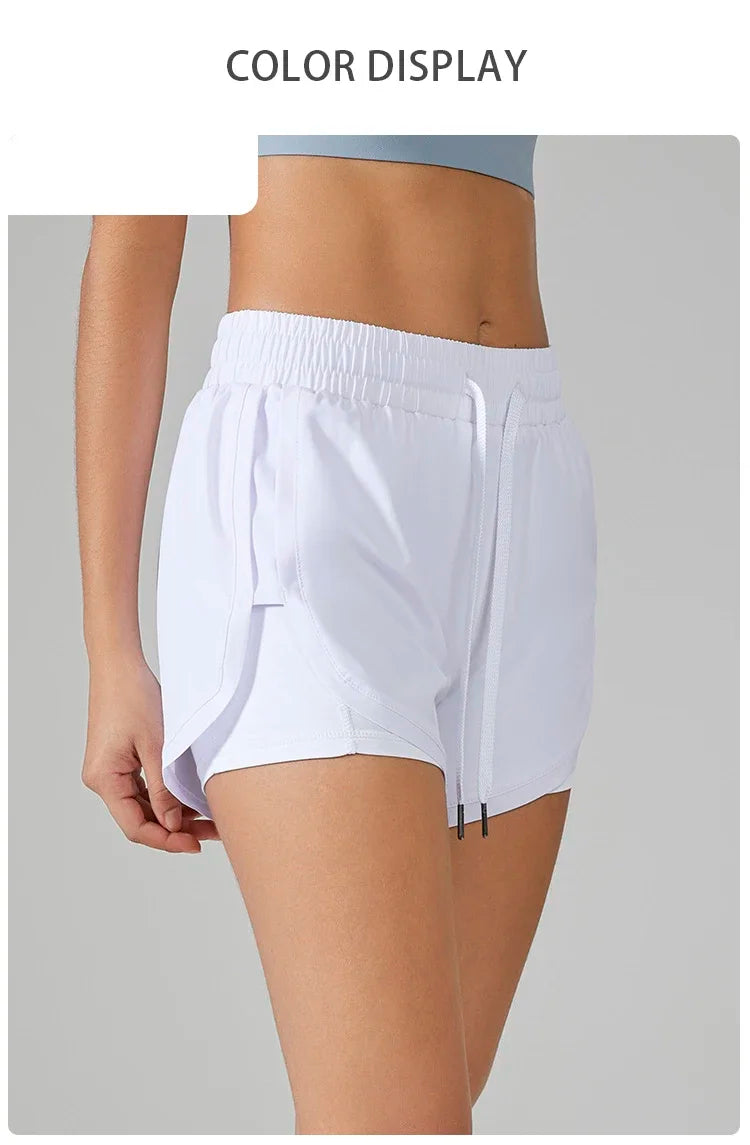 Shorts Duplo de Treino Kaibigam com Ajuste Dinâmico e Bolso Seguro