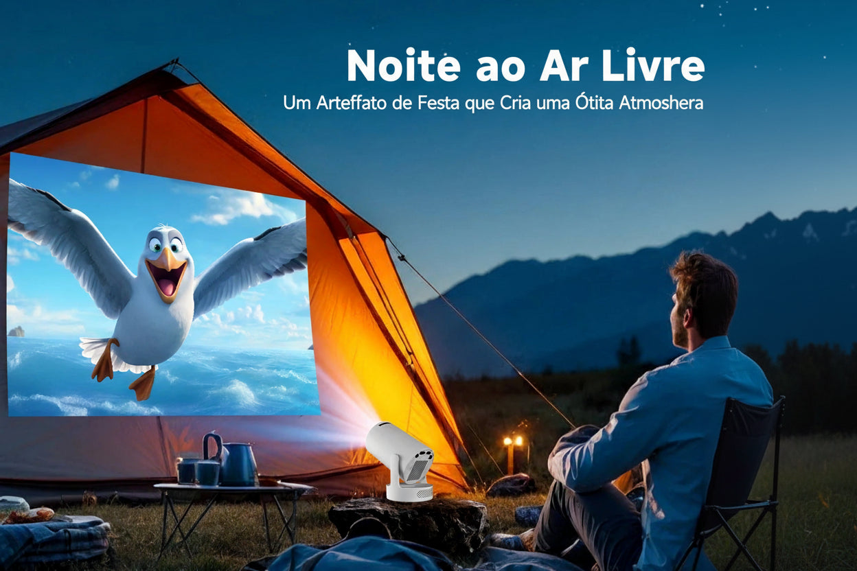 Projetor Magcubic HY300 Pro+ com suporte a 4K, alto-falante de 5W, Android 11, 8000 Lumens, WiFi6, BT5.4, projetor de vídeo para home theater ao ar livre.