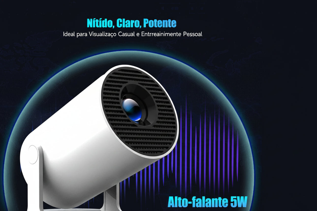 Projetor Magcubic HY300 Pro+ com suporte a 4K, alto-falante de 5W, Android 11, 8000 Lumens, WiFi6, BT5.4, projetor de vídeo para home theater ao ar livre.