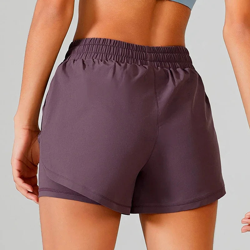 Shorts Duplo de Treino Kaibigam com Ajuste Dinâmico e Bolso Seguro