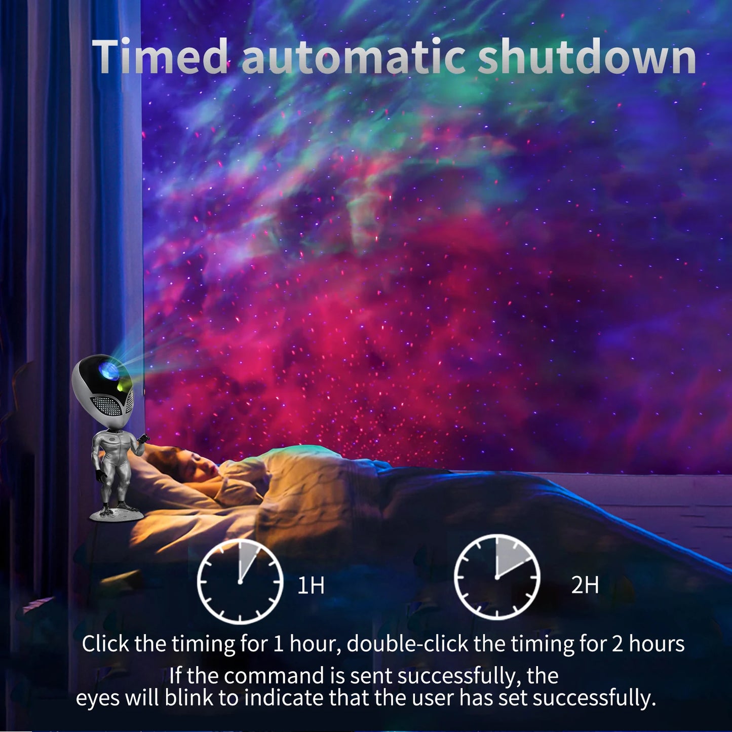 LED スタープロジェクションランプ星雲投影インタラクティブな雰囲気夜の光寝室のデスクトップの装飾子供のギフト