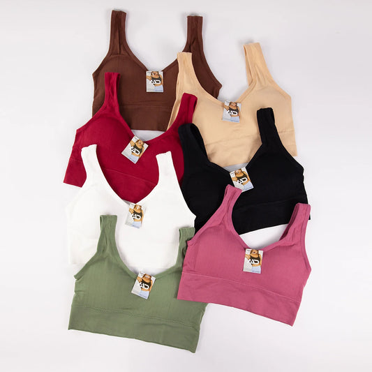 Sutiãs Esportivos, Sutiãs Femininos Sem Bojo Básicos Sem Costura Laterais