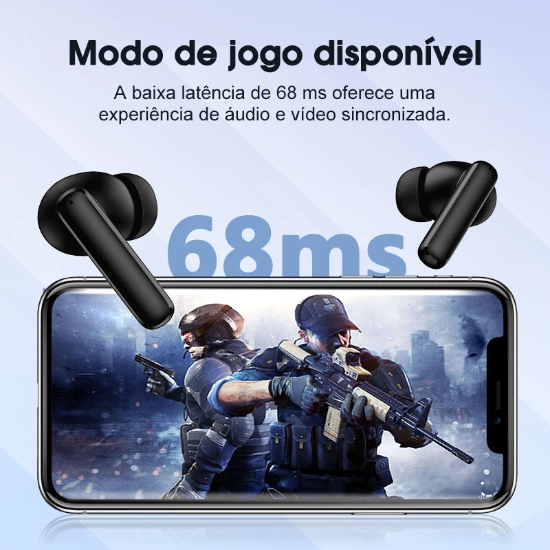 QCY T13 ANC Fone de Ouvido com Cancelamento de Ruído Ativo Bluetooth 5.3