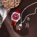 新しい 5 個セット腕時計女性レザーバンドレディース腕時計シンプルなカジュアルレディースアナログ腕時計ギフト Montre ファム