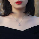 Coração entrelaçado colar com caixa de presente criativa rosa para mulheres namorada ,presente do dia dos namorados