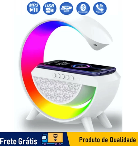 G-Speaker Wireless Charger Bluetooth Speaker RGB LED Atmosphere Table Lamp 