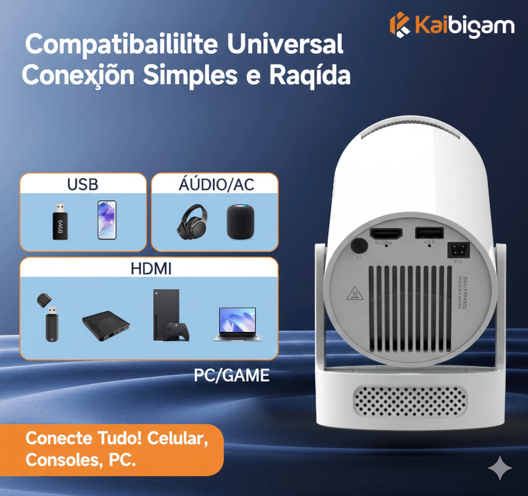 Projetor Magcubic HY300 Pro+ com suporte a 4K, alto-falante de 5W, Android 11, 8000 Lumens, WiFi6, BT5.4, projetor de vídeo para home theater ao ar livre.